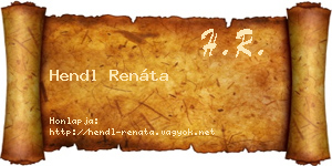 Hendl Renáta névjegykártya